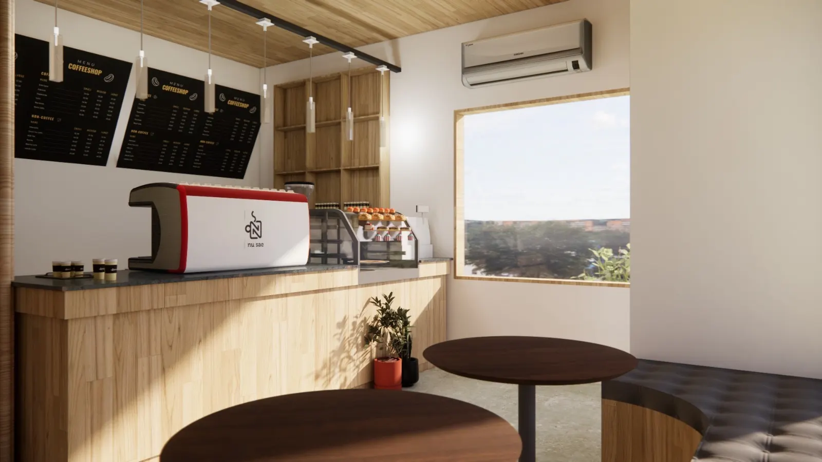 Fasad dan interior gerai kopi Nu Sae (3)
